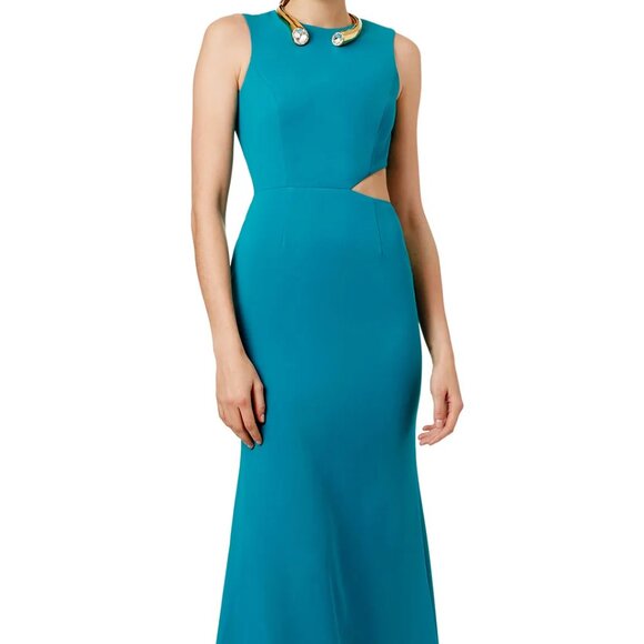 Jay Godfrey Caught in View Teal Gown, Size 0R - Picture 1 of 10